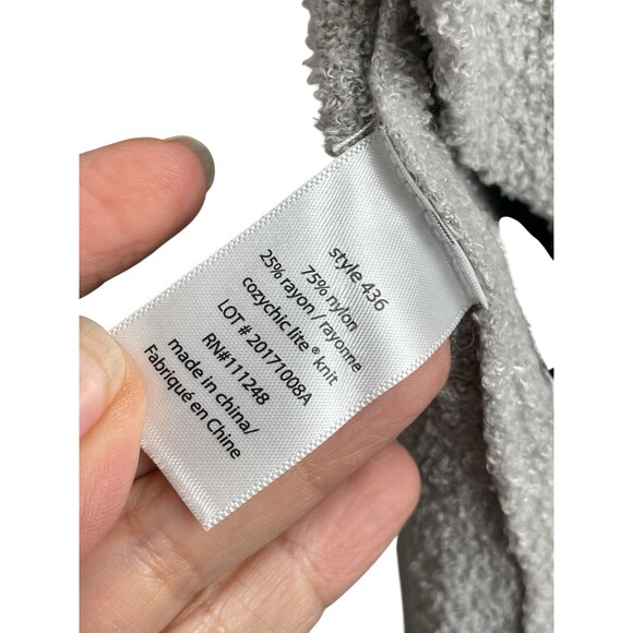 Barefoot Dreams Bamboo Lite Size S Calypso Wrap Cardigan Ombre Cream Gray Draped - Picture 7 of 13